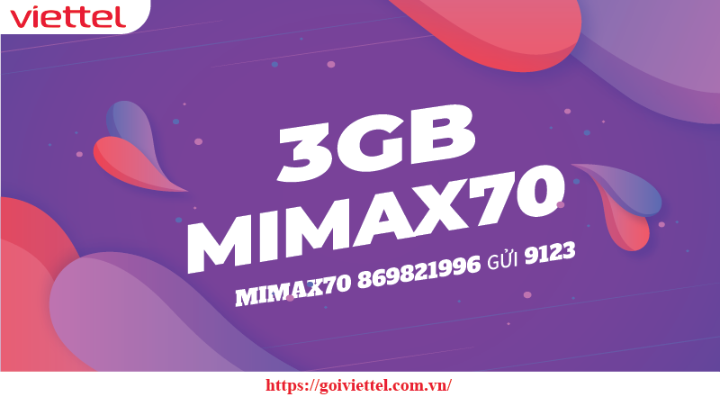 đăng ký mimax70 viettel 70k 1 tháng