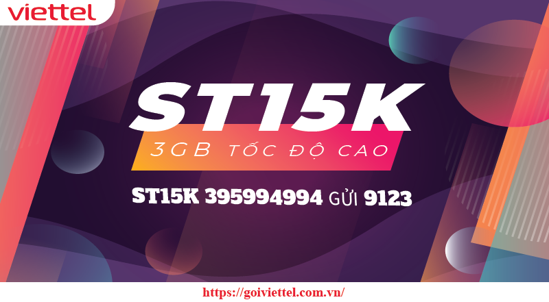 đăng ký gói st15k viettel nhận 3gb