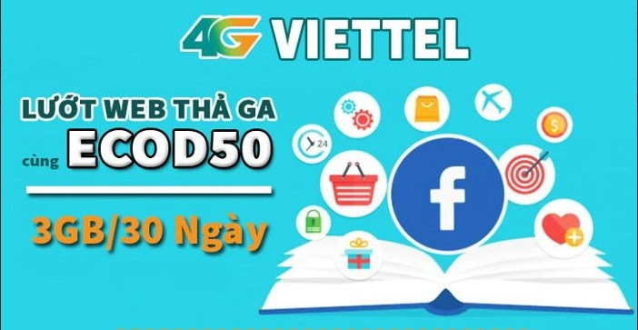 gói cước 3G Viettel 50k 1 tháng qua SMS