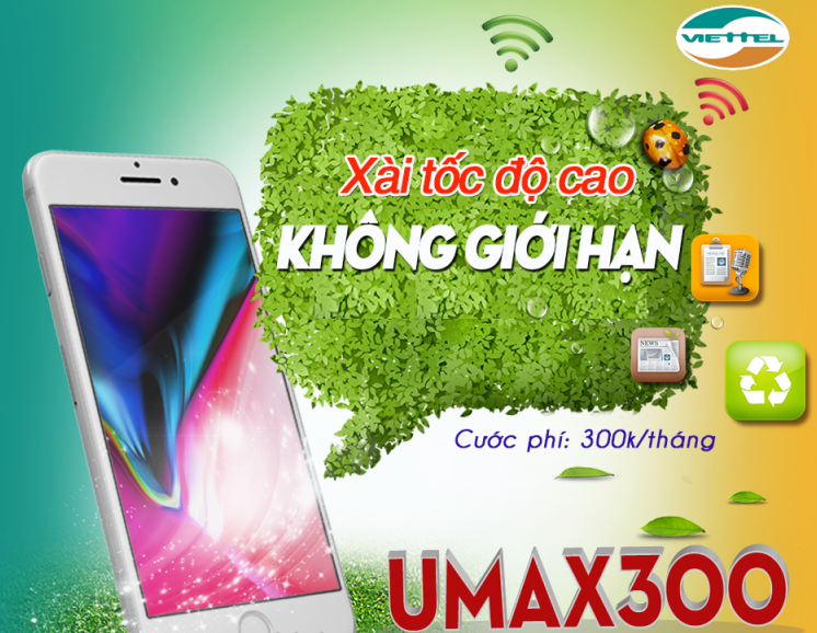 Gói Cước Data 4G Viettel 300k Siêu Tốc Độ