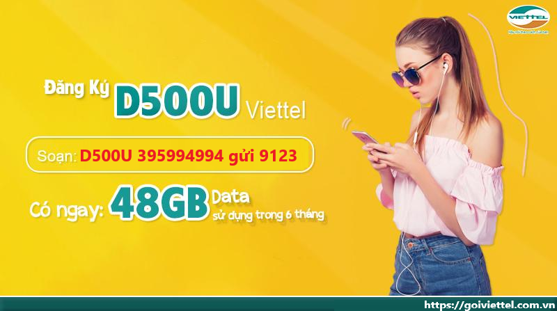 Gói cước D500U của Viettel