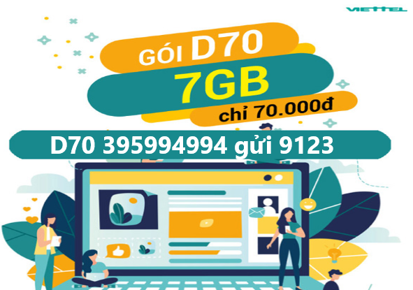 Đăng ký gói cước 4G tốc độ cao D70 Viettel