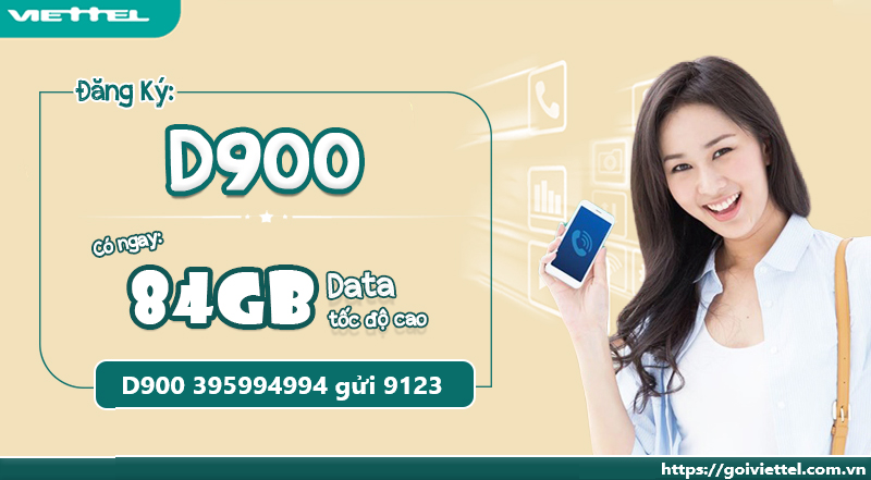 SIM 4G VIETTEL D900 TRỌN GÓI 1 NĂM